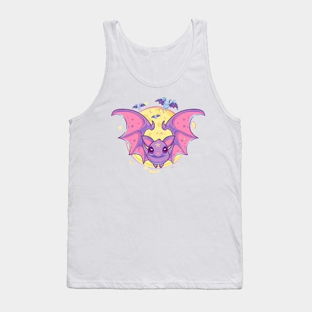 Kawaii Bat Pastel Goth Tank Top by DionArts